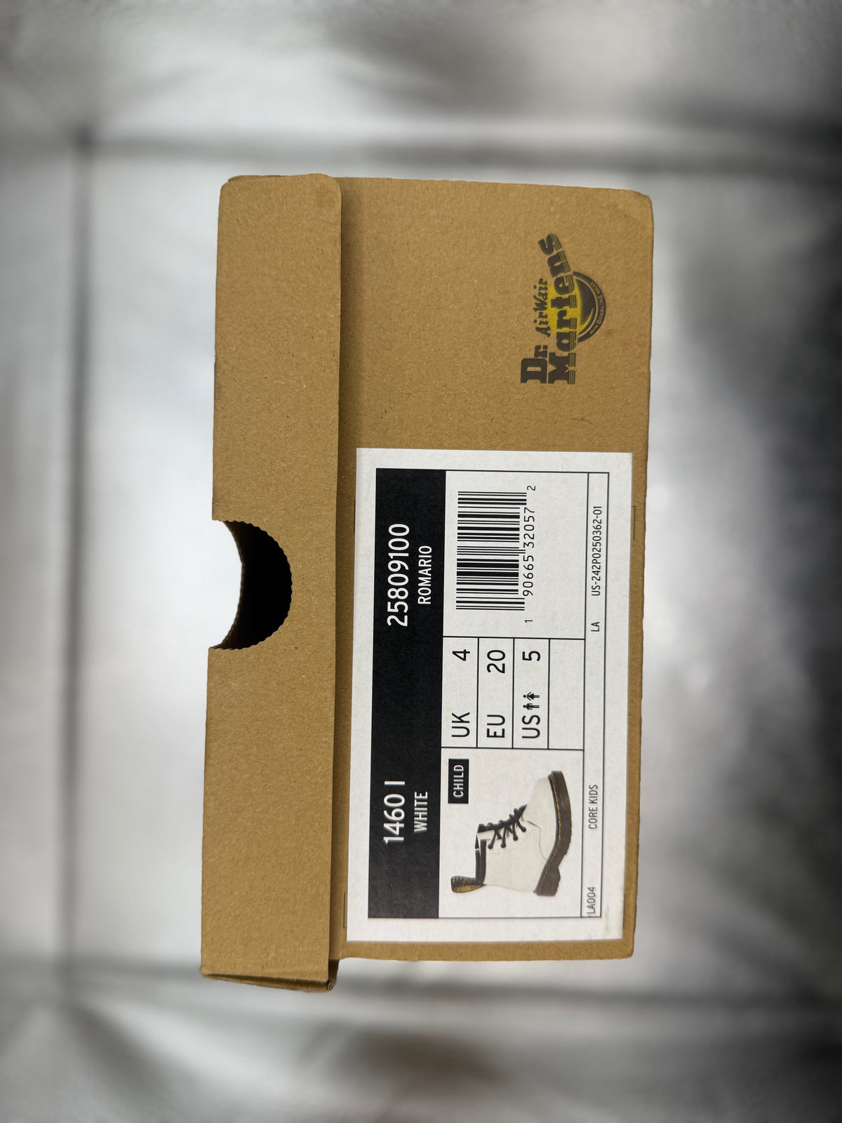 INFANT 1460 White LEATHER LACE UP Dr Marten BOOTS