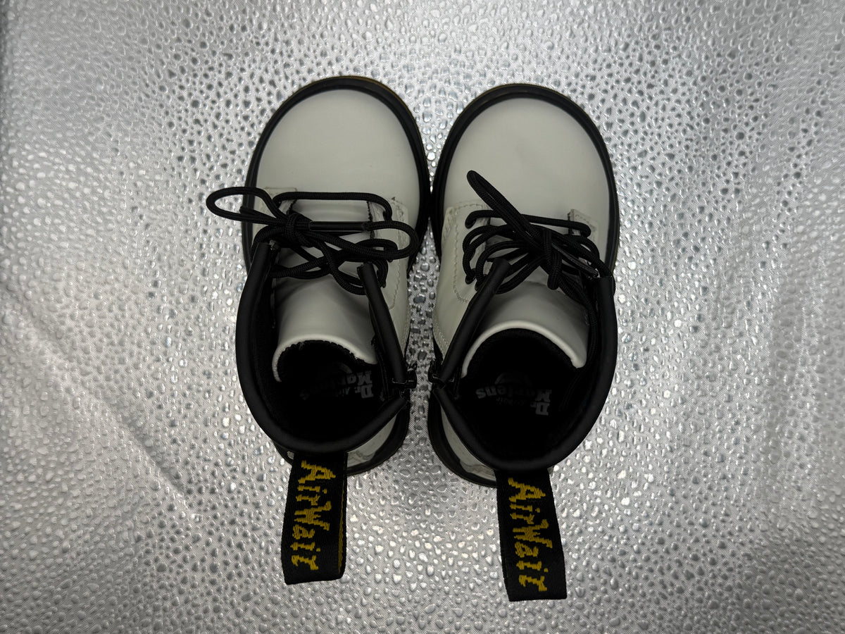 INFANT 1460 White LEATHER LACE UP Dr Marten BOOTS