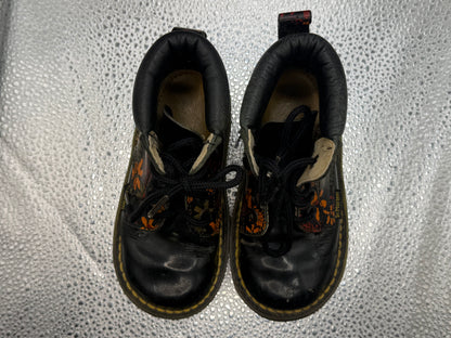Vintage Toddler Doc Martens Limited Edition Autumn Floral  Leather Made in England Boot