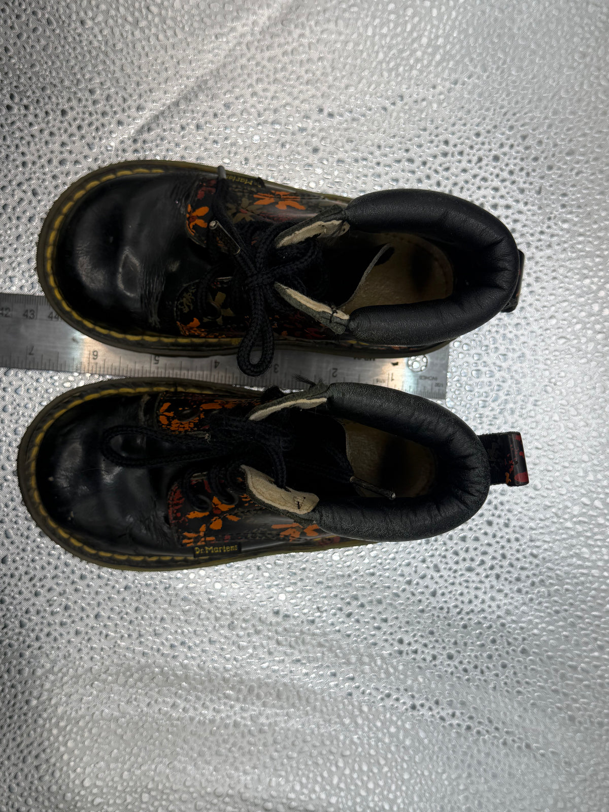 Vintage Toddler Doc Martens Limited Edition Autumn Floral  Leather Made in England Boot