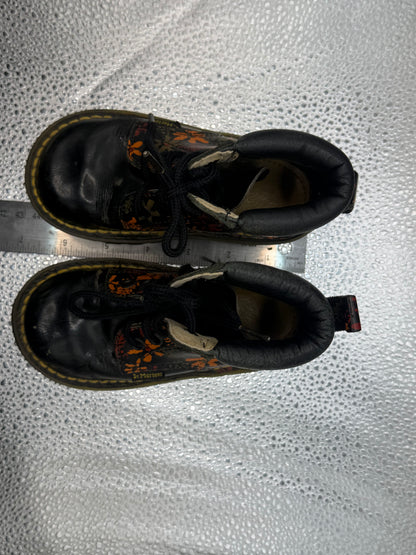 Vintage Toddler Doc Martens Limited Edition Autumn Floral  Leather Made in England Boot